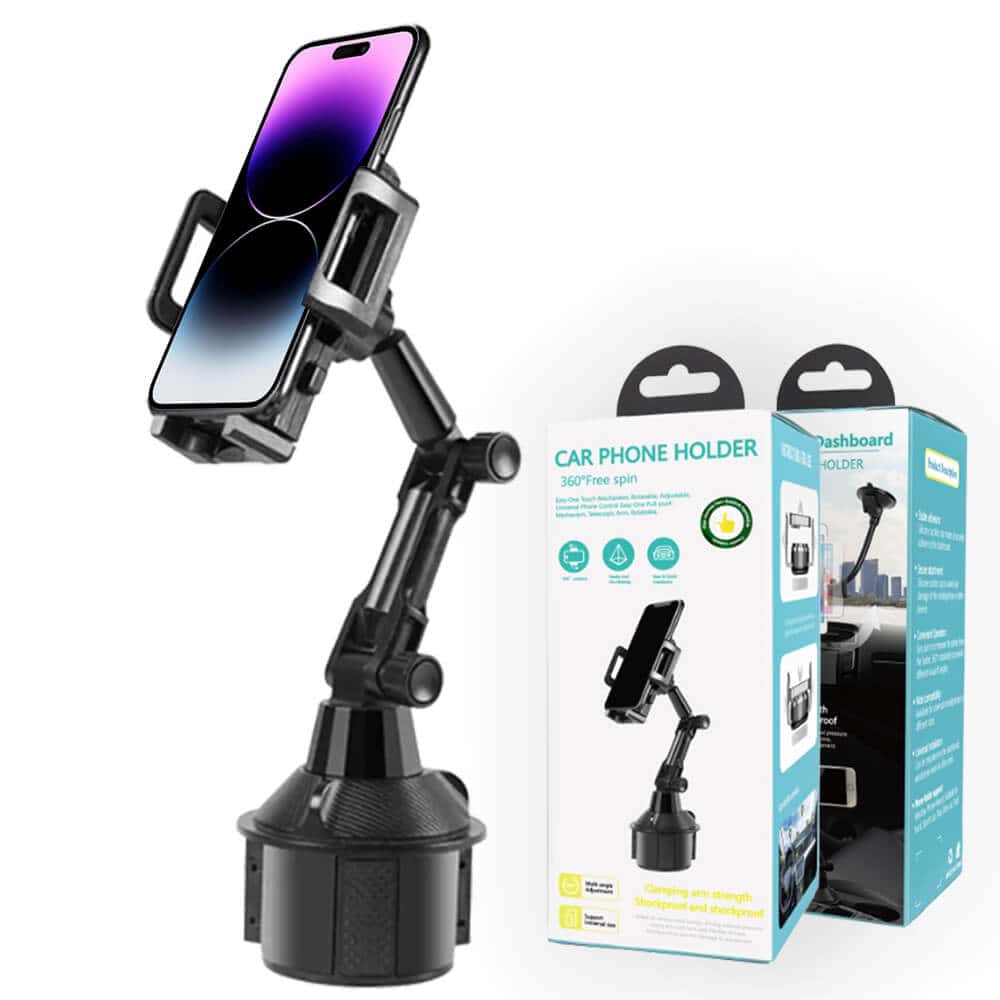 Car Cup Holder Phone Mount, Cup Holder Cradle Car Mount with Adjustable Neck Car Cup Holder Phone Mount, Cup Holder Cradle Car Mount with Adjustable Neck